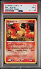 Pokemon Moltres Holo Majestic Dawn 10/100 PSA 9 Mint