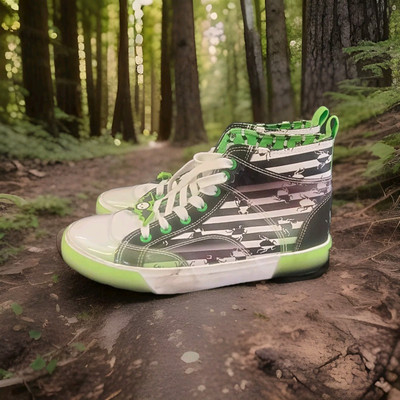 Beetlejuice Show Time Shoes Womens 8 Mens 6.5 Ground Up Horror Goth Punk Sneaker
