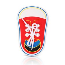 Wooden lace-up shoes, tie laces to learn how to practice laces for...