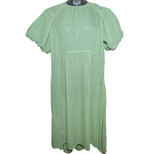 Lena Nations Sage Green Size Small Sheer Maxi Dress Cottage NOTE: Missing Lining