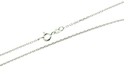 Erbskette 9 Karat Weißgold Diamantschliff, 0,8 mm breit, 18''/46 cm