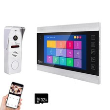 WiFi Video Intercom System with 1080P 160 Wide HD Camera 7 lnch Wired Screen ...