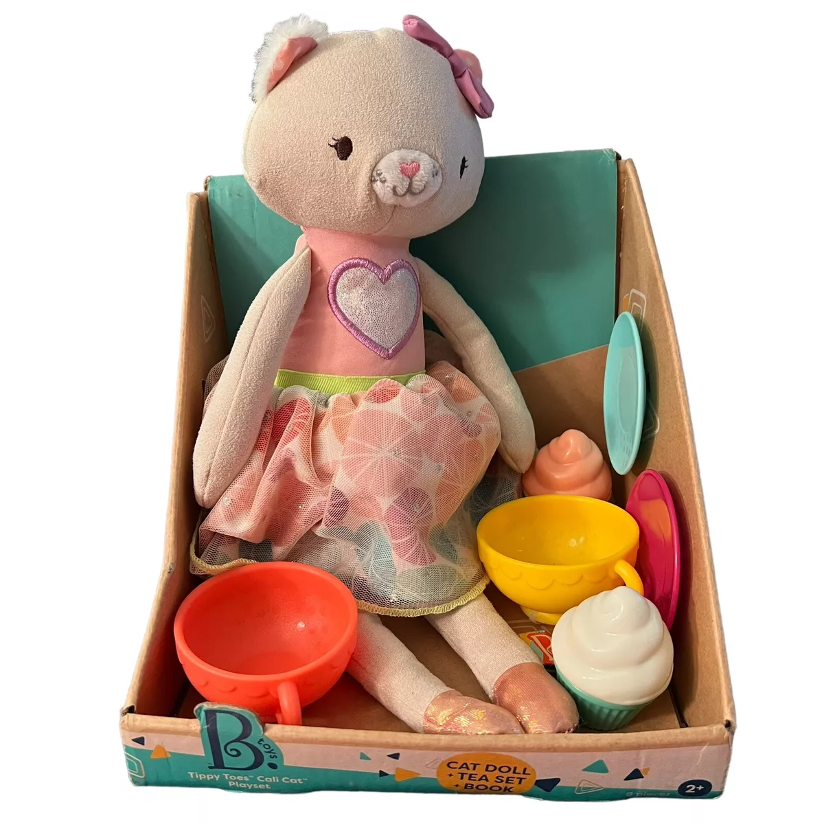 Tippy Toes CALI CAT Playset Cat Doll With Tea Set NO BOOK NEW