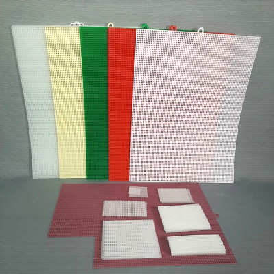 Lot 18 New Plastic Mesh Canvas Sheets Counted Cross Stitch 10.5''×13.5'' and More