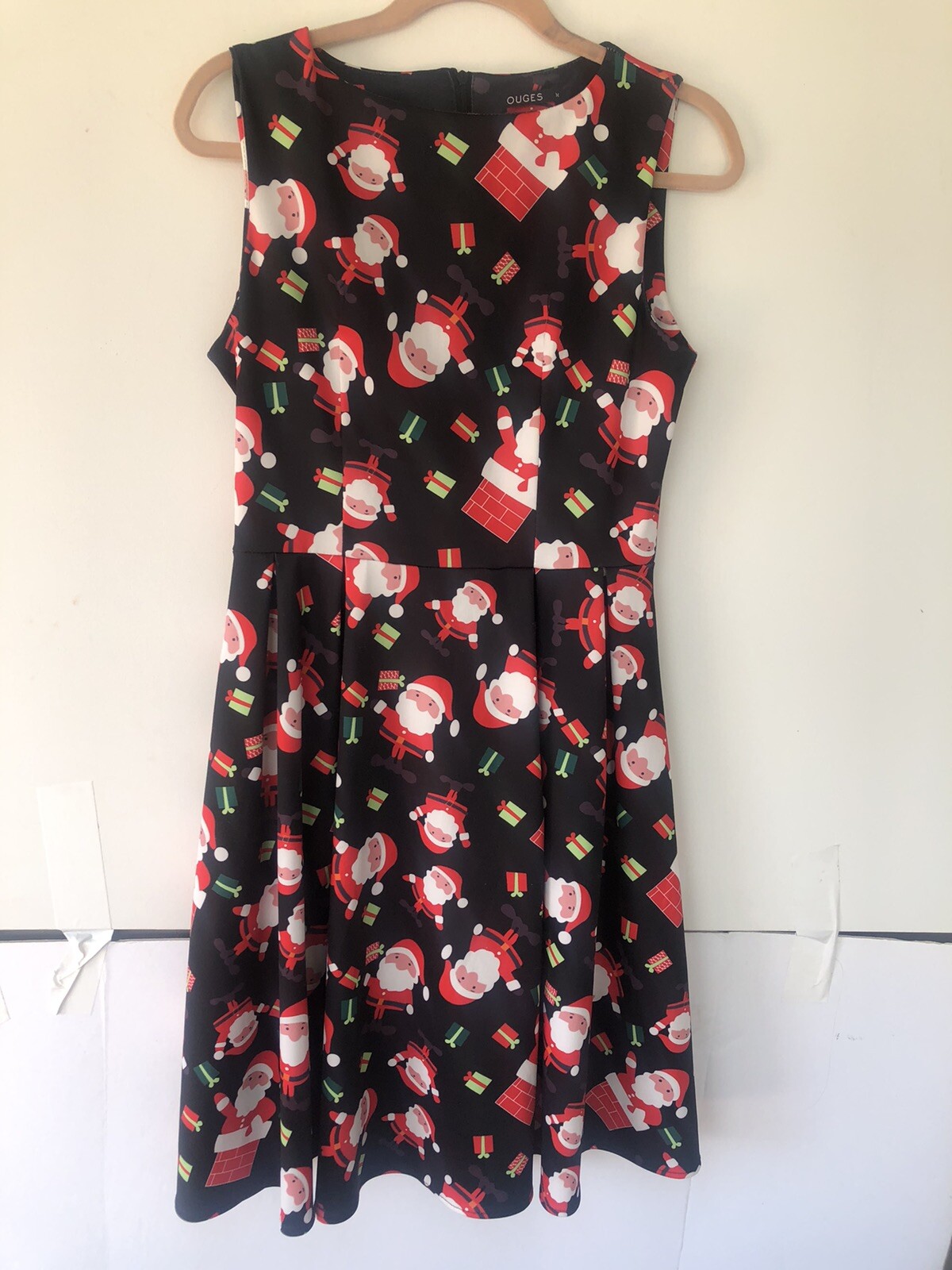 Ouges Ladies Santa Christmas Dress Fitted Top Ple… - image 1