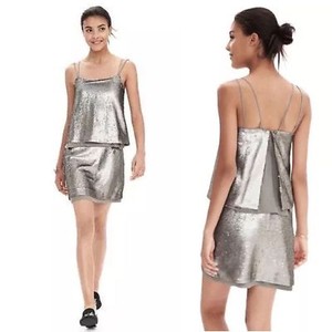 banana republic silver dress