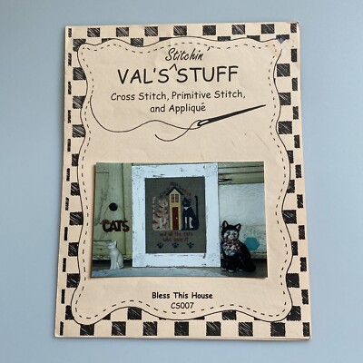 Val's Stitchin Stuff Bless This House Cross Stitch Chart Pattern CS007 -Preowned
