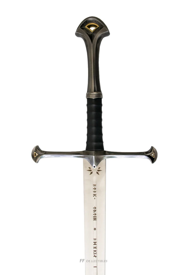 LORD OF THE RINGS- ANDURIL, FLAME OF THE WEST, SWORD OF ARAGORN (w WALL PLAQUE) - image 3 of 4