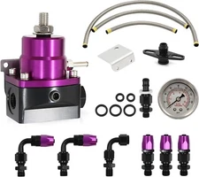 Adjustable Universal 6AN 1/8" Fuel Pressure Regulator EFI Bypass Return 0-100psi