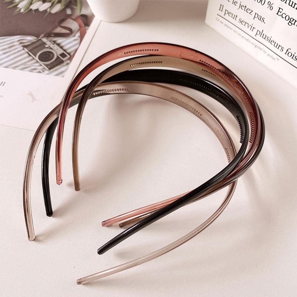 Women Girls Headband Plastic Transparent Non slip Hair Hoops Fashion  Hotsale UK - Main Image