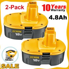 2Pack 18V Battery for Dewalt 18 Volt XRP Battery DC9096-2 DC9098 DC9099 DW9096