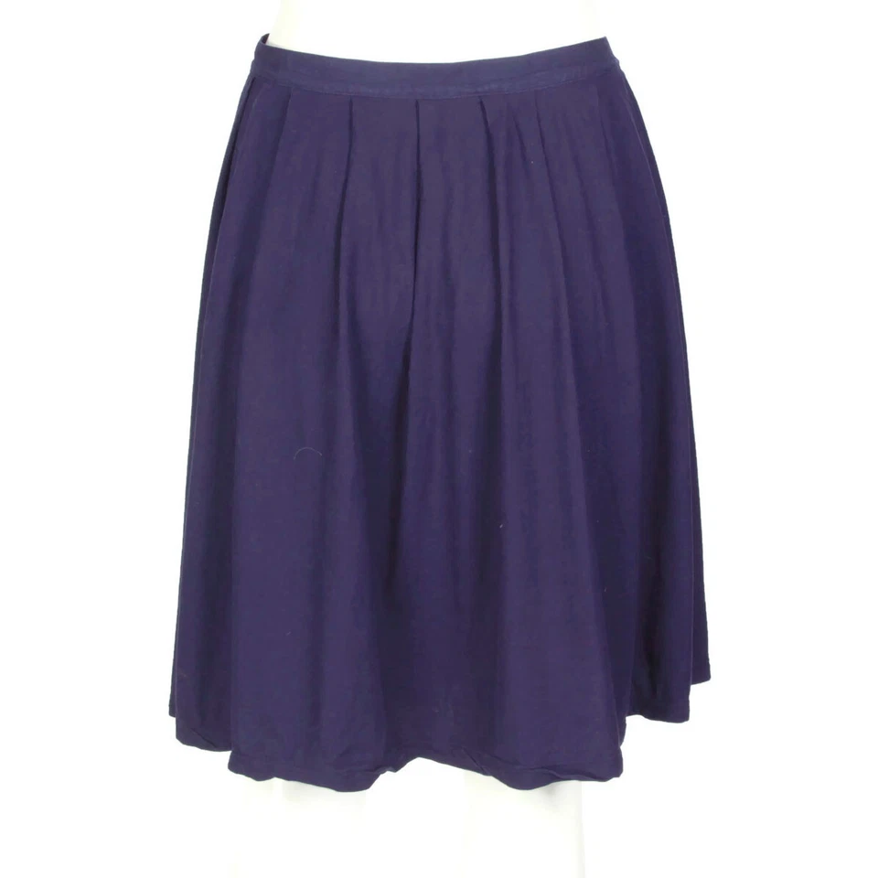 CALYPSO St. Barth Dark Blue Lightweight Pleated Button Side Skirt size Small 337 - Image 3 of 4