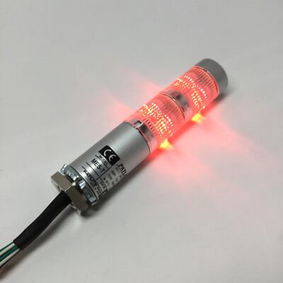 Patlite MES-T Super Slim Stack Light Signal Tower Red Steady LED, 24VDC 0.2A
