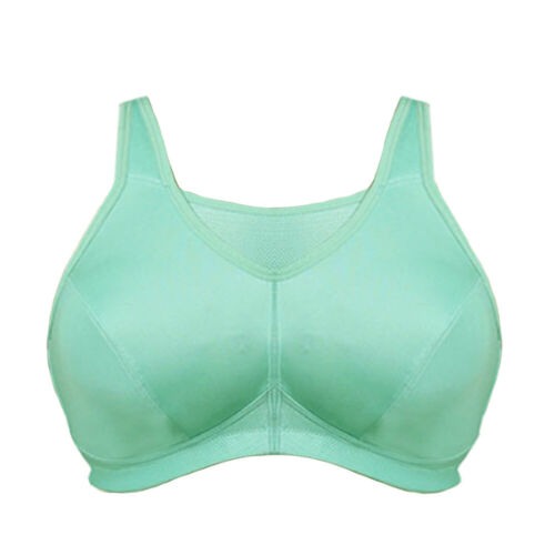 UK Ladies Wirefree Sports Bra Plus Size High Impact No Bounce Full Coverage A-G - Picture 10 of 39