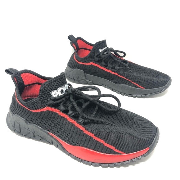 PONY PP1 ROCKY KNIT LACE-UP MESH TRAINER ATHLETIC SPORTS MEN SHOES BLACK/RED 8.5 PONY PP1 ROCKY KNIT LACE-UP MESH TRAINER ATHLETIC SPORTS MEN  main image 4