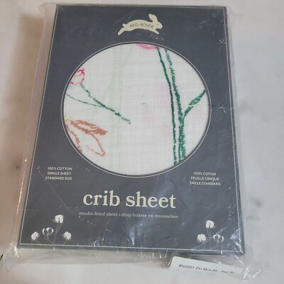 Red Rover 100% Cotton Fitted Baby Crib Sheet UK