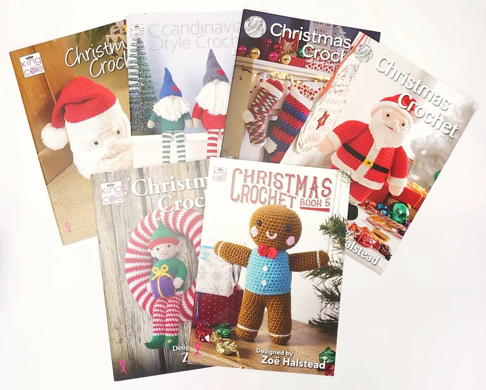 CHRISTMAS KNITS CROCHET Pattern Books Novelty Knitting Crochet Pattern King Cole - Image 2 of 3
