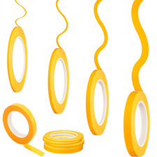 Cinta Rayas 4 Rollos Adhesiva En 1/16 1/8 1/4 Y 1/2 Pulgada De Ancho X 52 Yardas