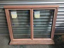 Double Glazed Window Hardwood 910mm x 895mm Non Opener Direct Glazed Jeld Wen