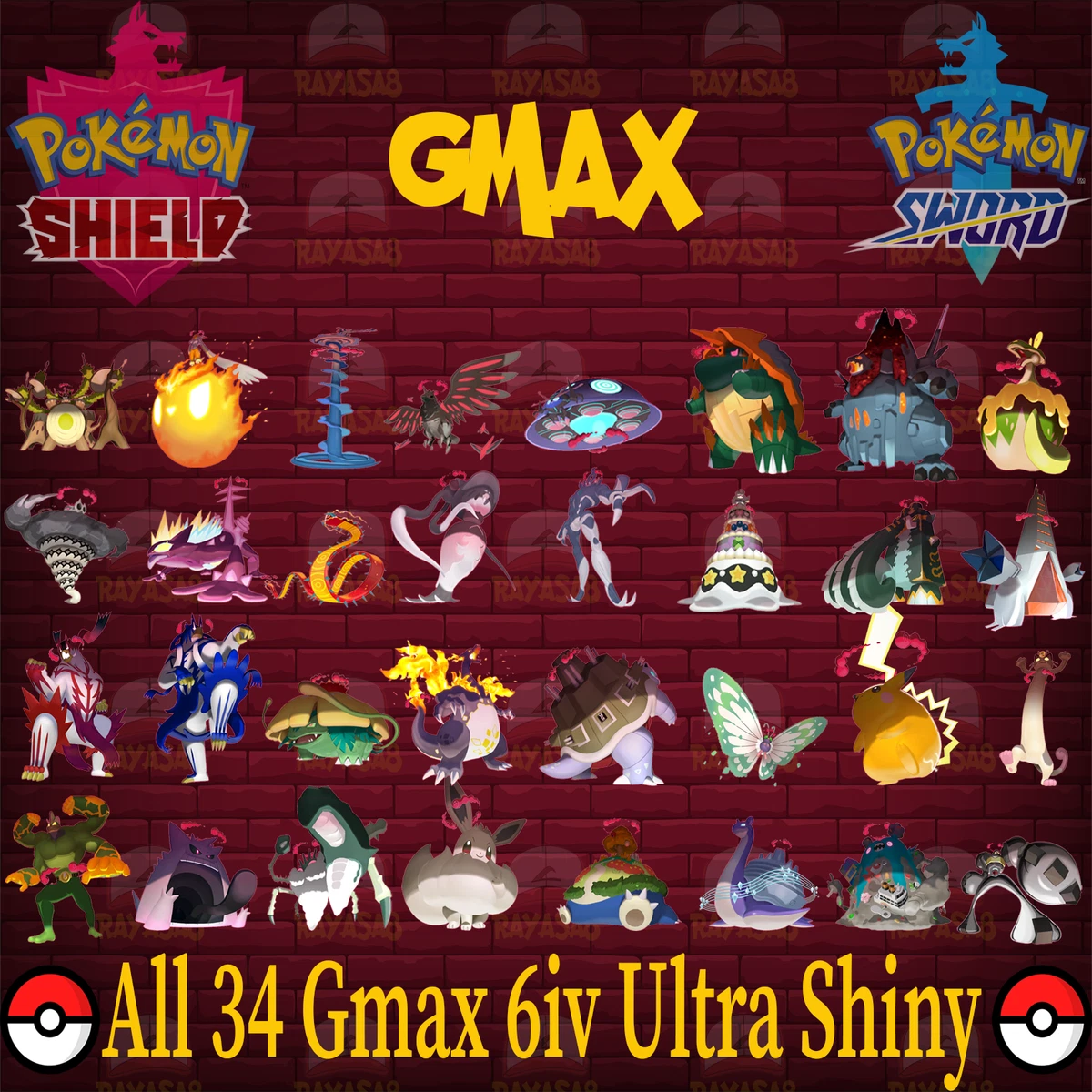 34 pokemon