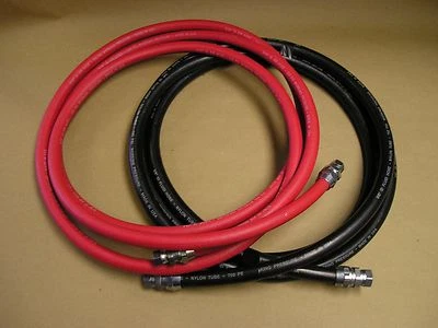BEDFORD BINKS ,CONTITECH 10' LOW PRESSURE HVLP 3/8" PAINT/ 5/16" LINE HOSE W/ SWIVEL