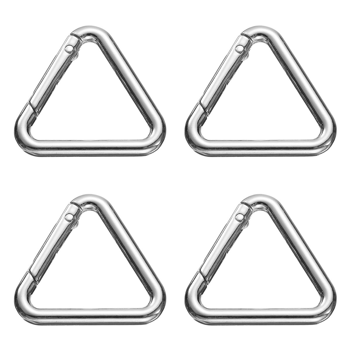 Pcs Triangle Spring Key Ring Inch Metal Buckle, Silver