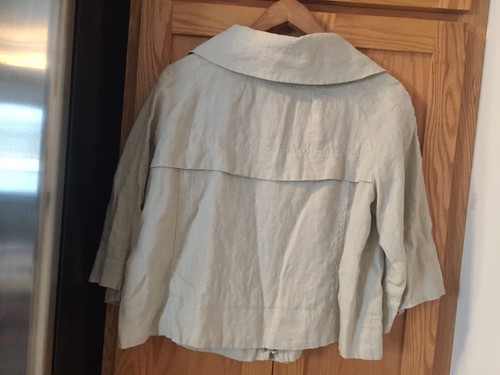 WILLI SMITH 100% LINEN JACKET BEIGE SIZE 8 - Picture 2 of 7