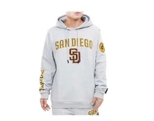 Pro Standard MLB San Diego Padres Stacked Logo Grey Hoodie LSP531914-HGR