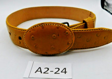 child Ostrich Print Genuine Leather Rodeo Cowboy Belt Round Cinto Vaquero