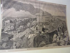 1869 Harper’s Antique Print The Summit Of Mount Washington NH By Winslow Homer