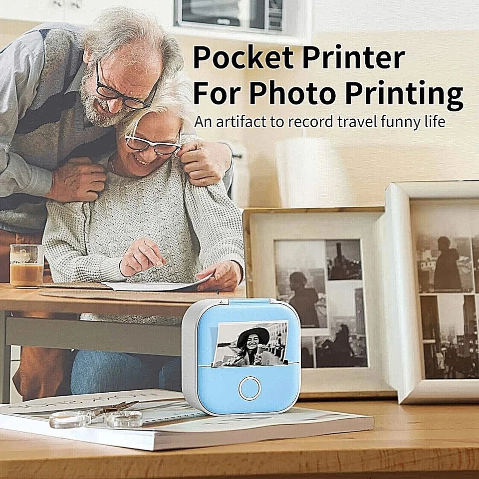 Portable Mini Thermal Label Printer Home Photo Printer Student Wrong Question - Image 2 of 4