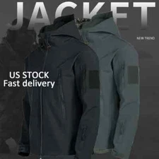 Tactical Jacket Mens Waterproof Military Coat Soft Shell Work Windbreaker Jacket