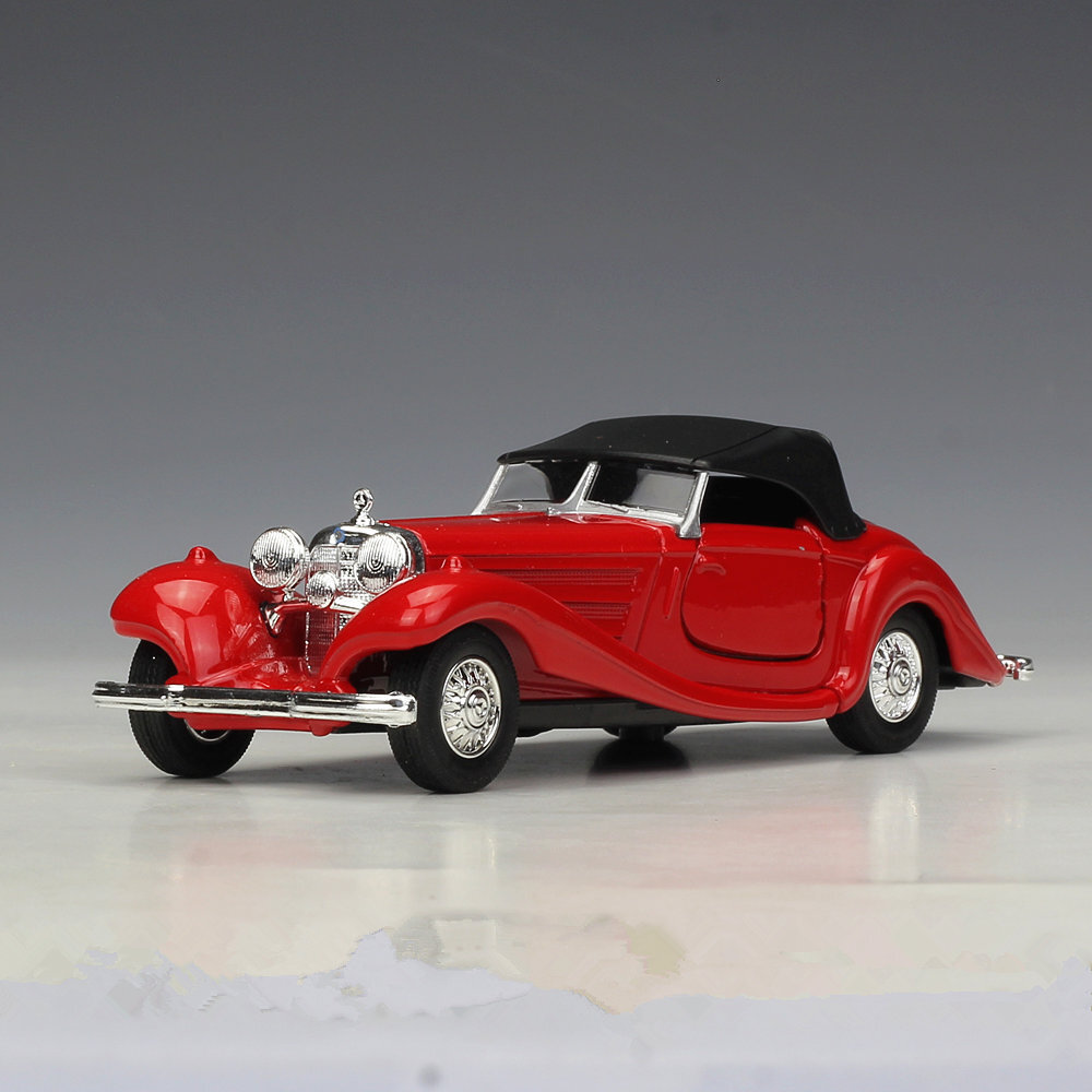 Mercedes-Benz 500SEC ミニカー モデルカー Welly 1:36 1936 Mercedes Benz 500K Diecast Pullback Model Car Boy