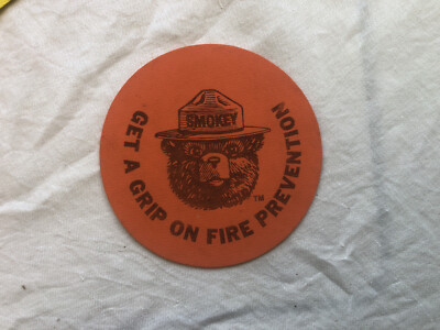 Orange Smokey the Bear Get a Grip on Fire Prevention Advertising Jar Opener
