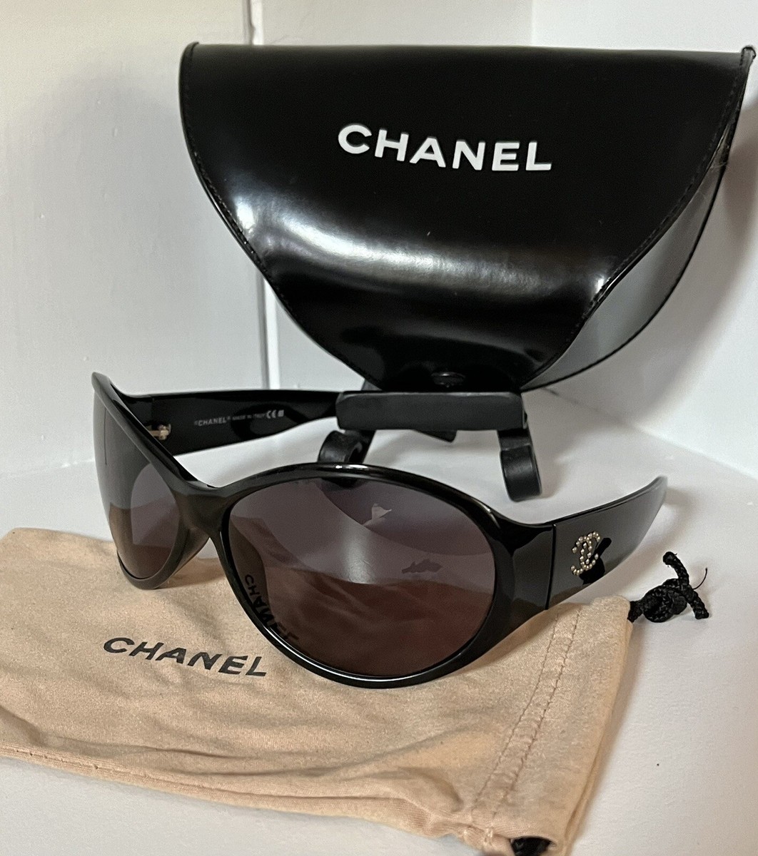 Chanel Black CC Logo Sunglasses 6016 c.501/87 Authentic in