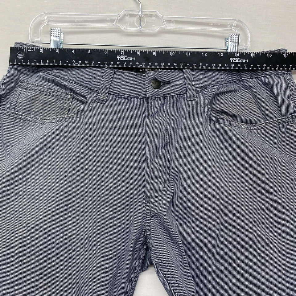 Kenneth Cole New York Hombre Denim Blanco y Negro Pantalón Actual 34x29 Foto 4 de 4