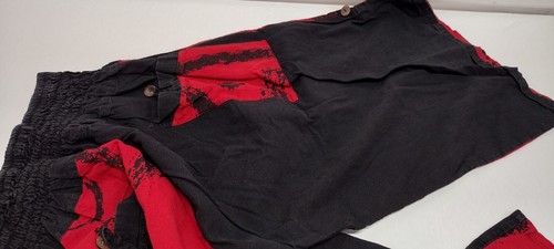Pantaloncini Yoga Thailandia Rosso Cargo Cotone STILE HAREM ANNI 80 90 THAI xs Small Uomo - Foto 19 di 20