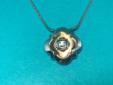    Brighton Octavia Luster Silver Gold Reversible Necklace  N31 NWT   