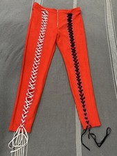 Fashion Nova Womens Lace Up Party Pants Sz XLarge Red