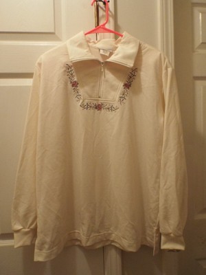 Jantzen Classics Ladie's Floral Top Size L NWT LS