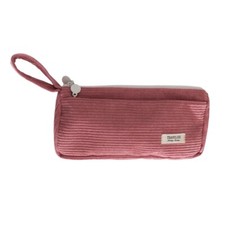 Corduroy Pen Pouches Pencil Bag with Two Compartment for Student Boy Girl Teens