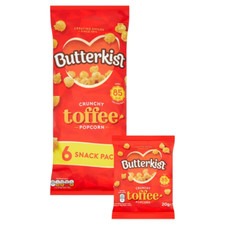 butterkist crunchy toffee popcorn 6x20g in pack