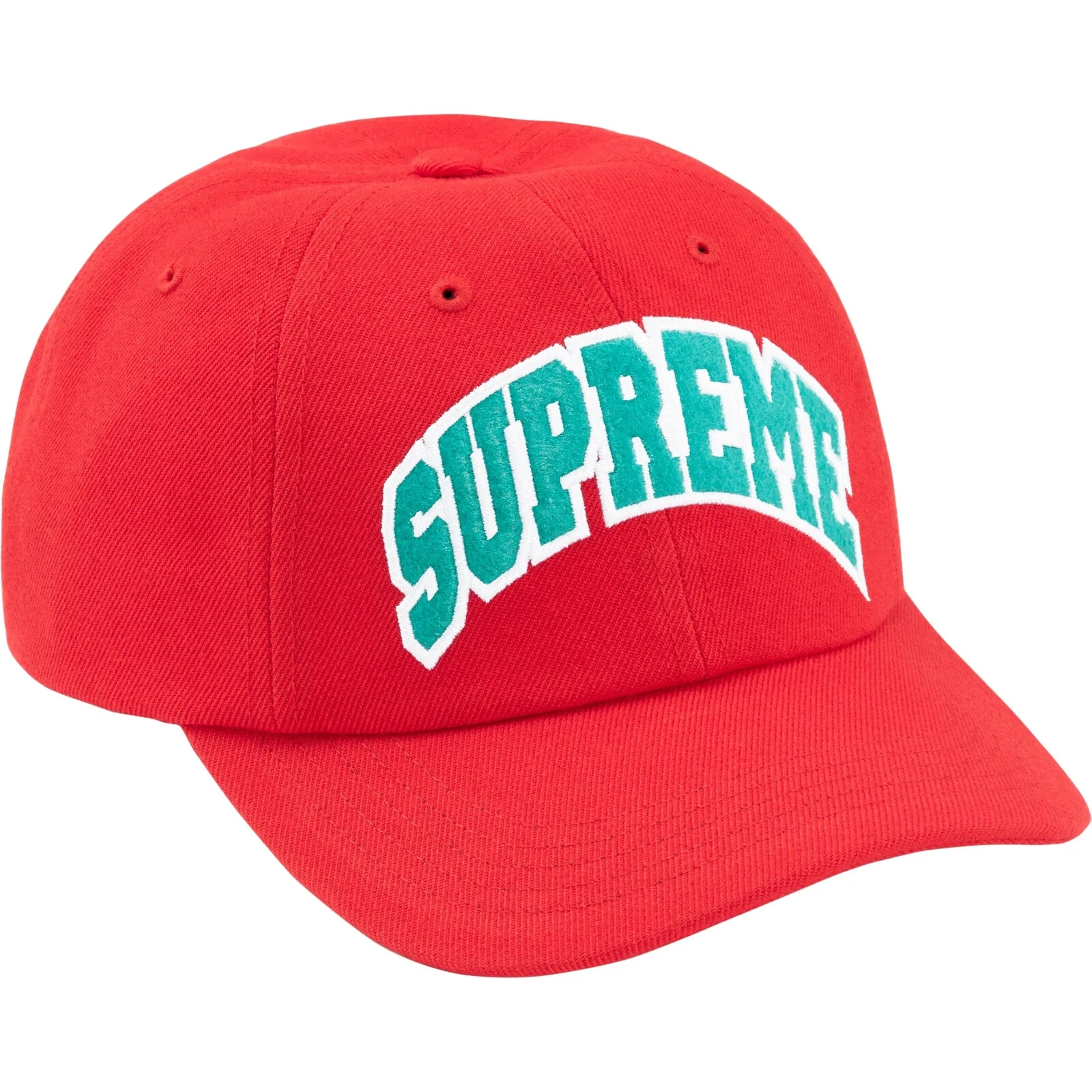 Casquette chapeau Supreme Felt Arc 6 panneaux   Rouge   FW24 Neuve authentique