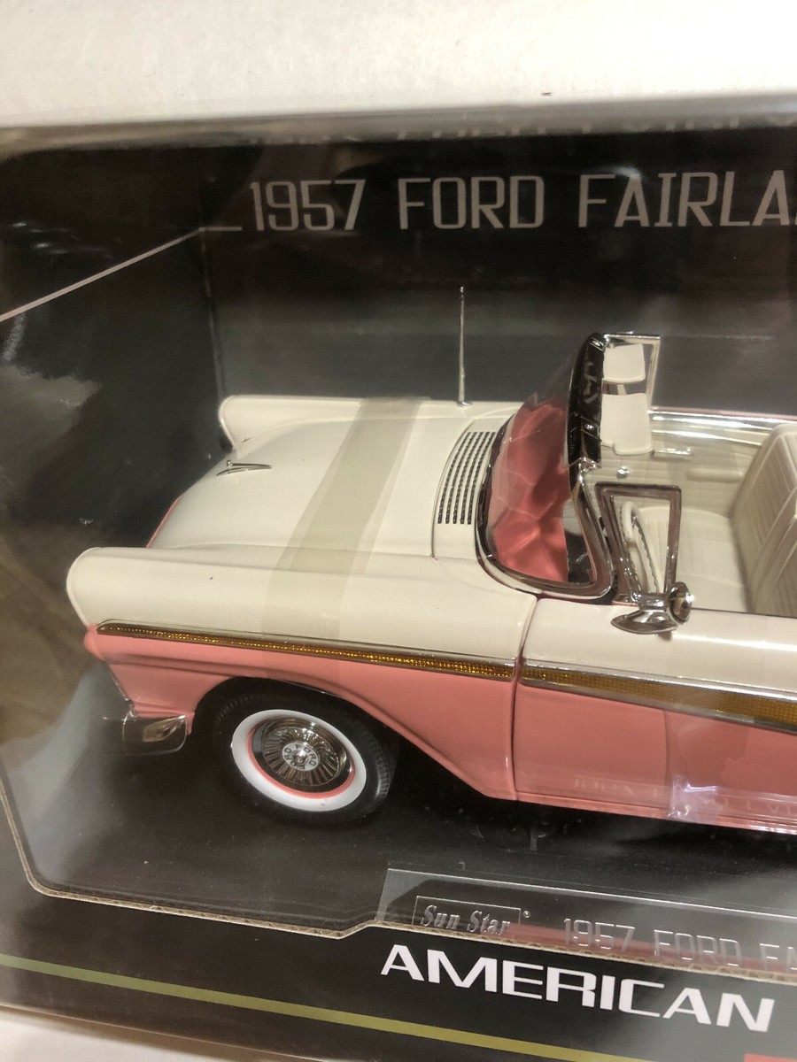 1957 Ford Fairlane Coral / White 1:18 SunStar 1344 | eBay