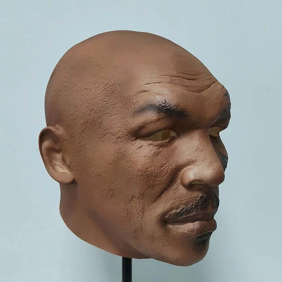 Mike Tyson Iron Mike Latex Mask Halloween Cosplay Party Funny Costume Realistic - Image 3 of 4