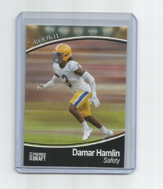 DAMAR HAMLIN (Buffalo Bills) 2021 SAGE PREMIER DRAFT BLACK ROOKIE