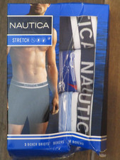 NAUTICA 3-PACK COTTON STRETCH BOXER BRIEFS SIZE MEDIUM