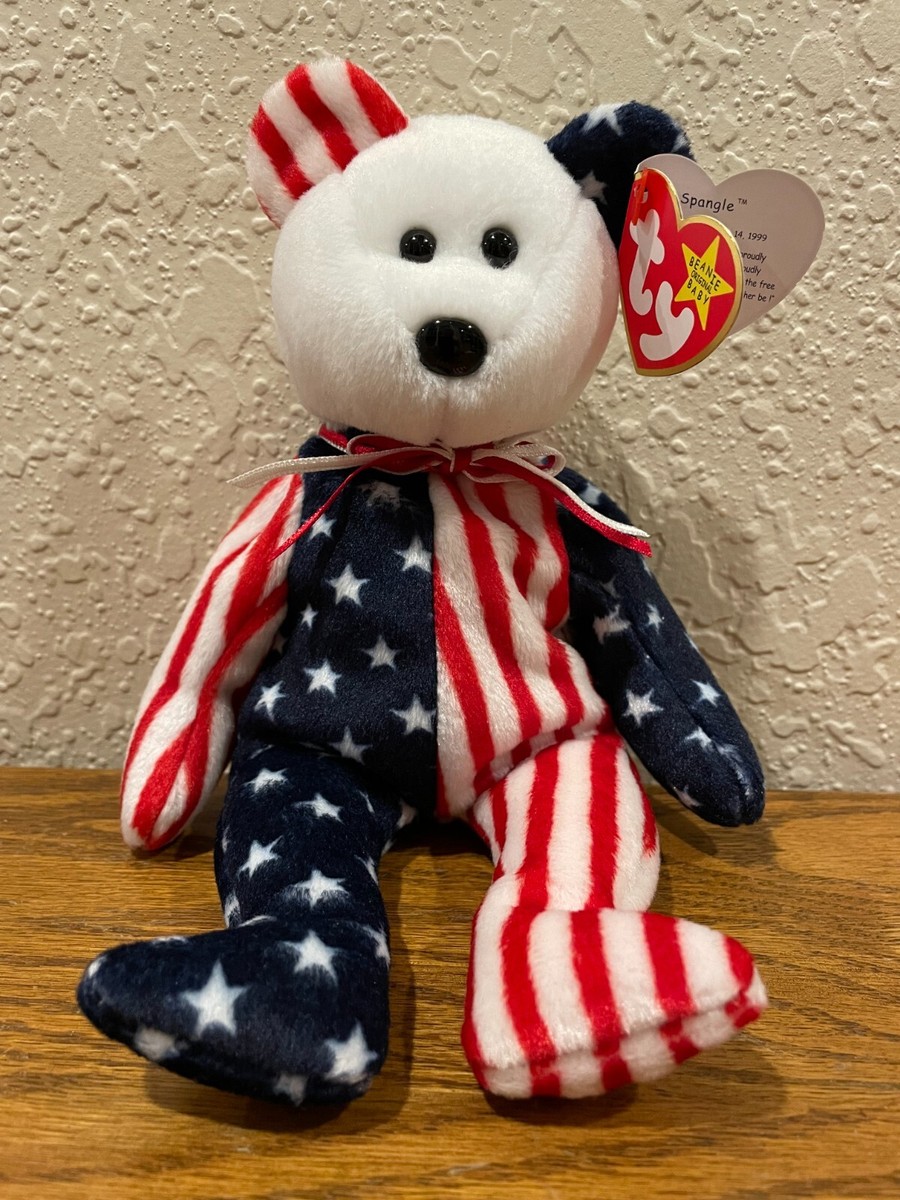 Ty Spangle The American Flag Bear Beanie Babies Baby