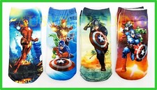 new The Avengers Socks foot Sox set 2 pairs boys girls kids robot cartoon heroes