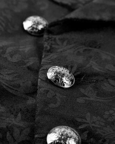 Punk Rave Mens Vest Waistcoat Tailcoat Black Velvet Gothic Steampunk Victorian - Picture 20 of 21